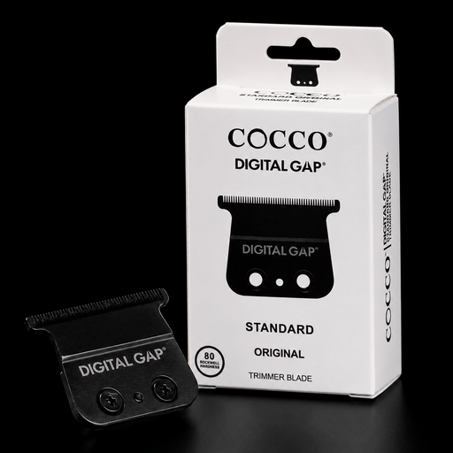 Cocco Digital Gap Standard Original Trimmer Blade DGST with retail packaging on black background