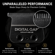 Cocco Graphene trimmer blade digital gap performance durability precision cutting barber blade