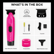 Cocco Hyper Veloce Pro Trimmer Pink – what's in the box accessories list
