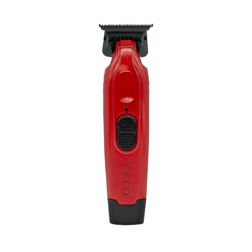 Red and black hair trimmer on a transparent background