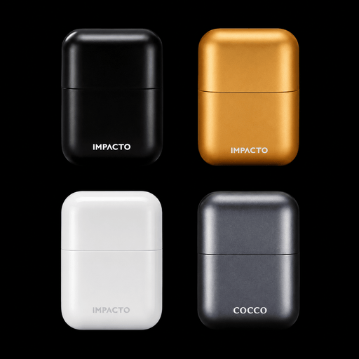 Cocco Impacto compact foil shaver color collection including black gold white and graphite