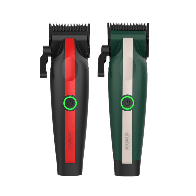 Cocco Veloce Lite cordless barber clipper black red and green white professional hair clipper
