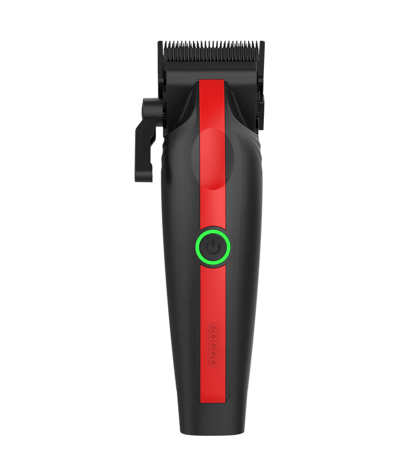 Cocco Veloce Lite black and red cordless barber hair clipper professional fading clipper