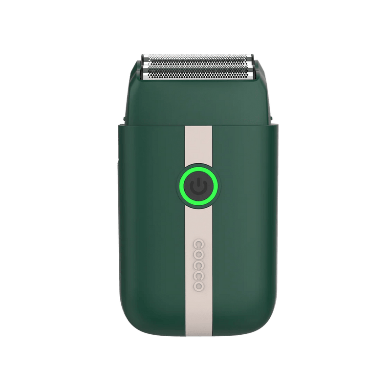 Cocco Veloce Lite Shaver green cordless foil shaver front view