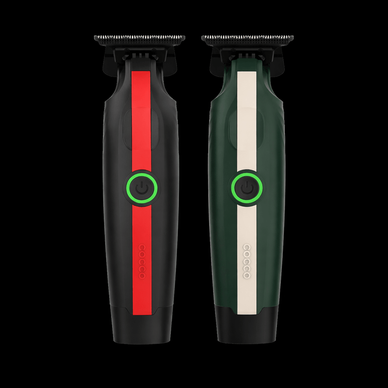 Cocco Veloce Lite Trimmer black and green cordless professional barber trimmer
