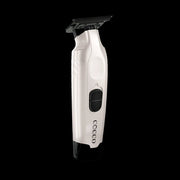 Cocco Veloce Pro Trimmer pearl white angled view slim lightweight barber trimmer