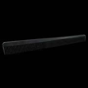 Diane 7 1/4 Barber Comb – angled detail view black background