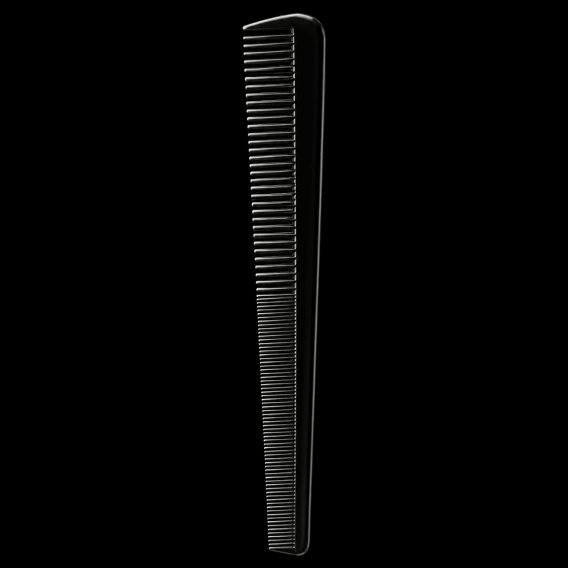 Diane 7 1/4 Barber Comb – single vertical view black background