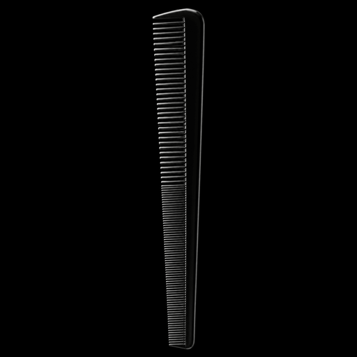 Diane 7 1/4 Barber Comb – single vertical view black background