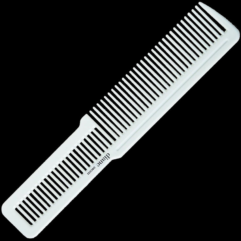 Diane 8-Inch Professional Flat Top Comb White