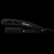 Diane Deluxe Stainless Steel Straight Razor – partially open view