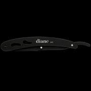 Diane Deluxe Stainless Steel Straight Razor – side view