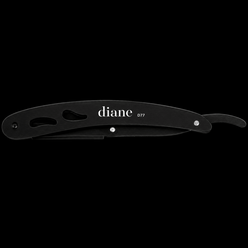 Diane Deluxe Stainless Steel Straight Razor – side view