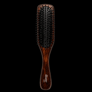 Diane Oak Wood 2-in-1 Grooming Brush – front view with ergonomic wooden handle