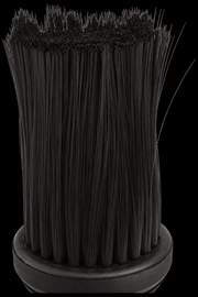Close-up of the soft black bristles on the Diane Powder Neck Duster D110 brush head
