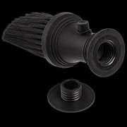 Diane Powder Neck Duster D110 with its base unscrewed, showing the threaded powder chamber and cap for refilling