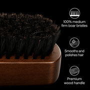 Diane Premium 2-Sided Club Brush – bristle features medium firm boar and wood handle