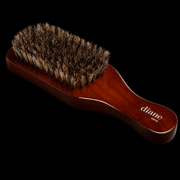 Diane Premium Boar Club Brush – angled detail boar bristles and wood handle