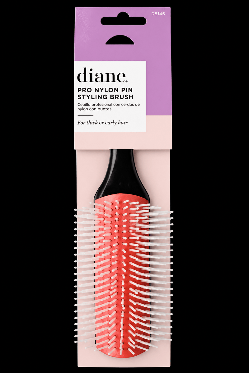 Diane Pro Nylon Pin Styling Brush – in packaging black background