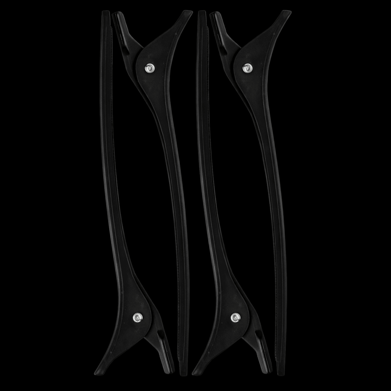 Diane Soft Touch Control Clips – close-up black barber sectioning clips