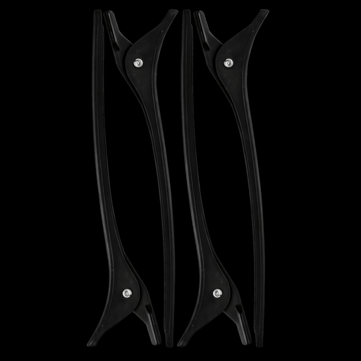 Diane Soft Touch Control Clips – close-up black barber sectioning clips