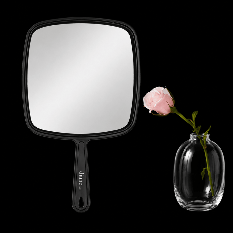 Diane TV Mirror Black Large – crystal clear reflection view