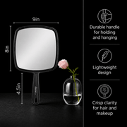 Diane TV Mirror Black Large – product dimensions and lightweight design