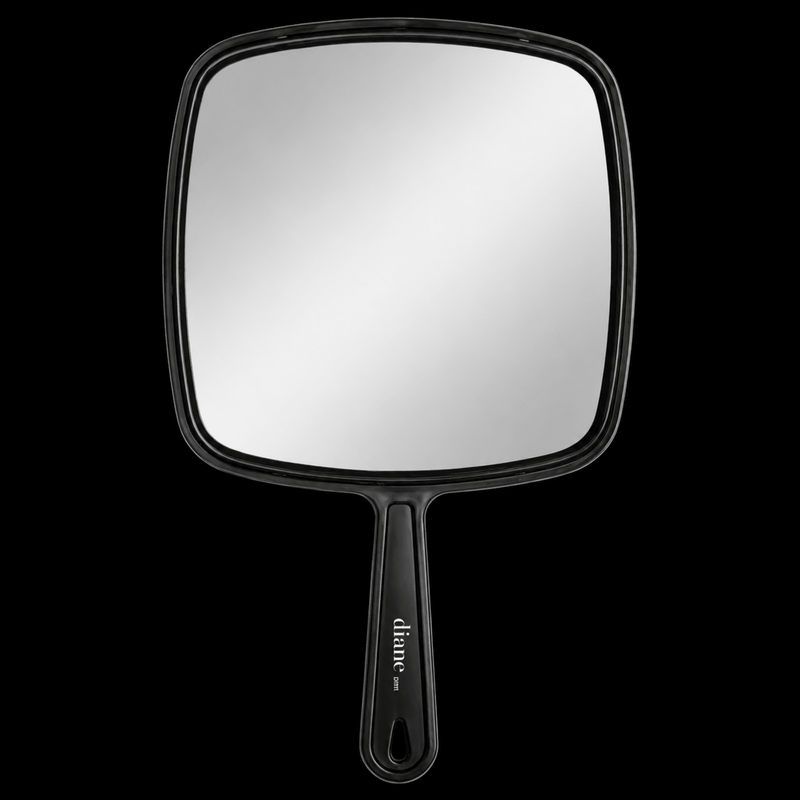 Diane TV Mirror Black Large – professional hand-held barber mirror