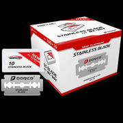 Dorco Red Double-Edge Razor Blades, 100ct wholesale case of 10