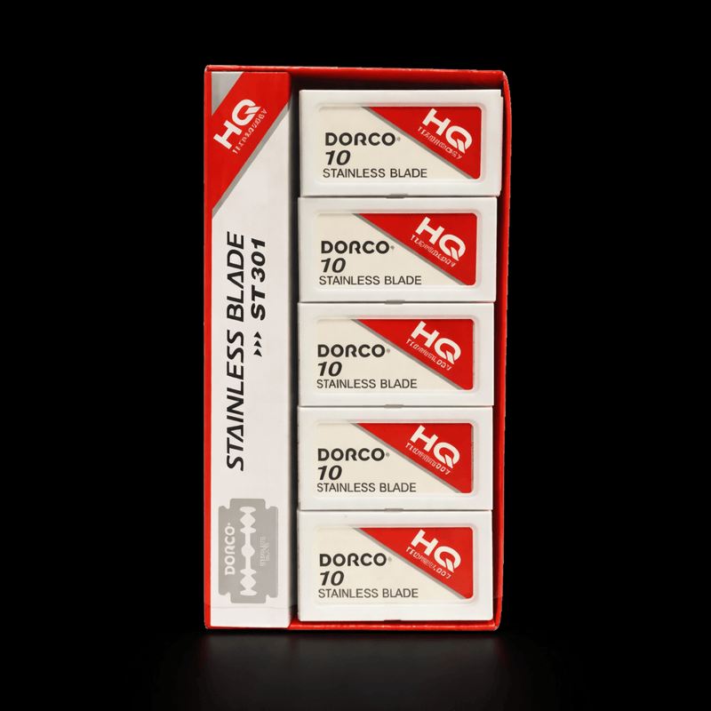 Dorco Red Double-Edge Razor Blades Case of 10
