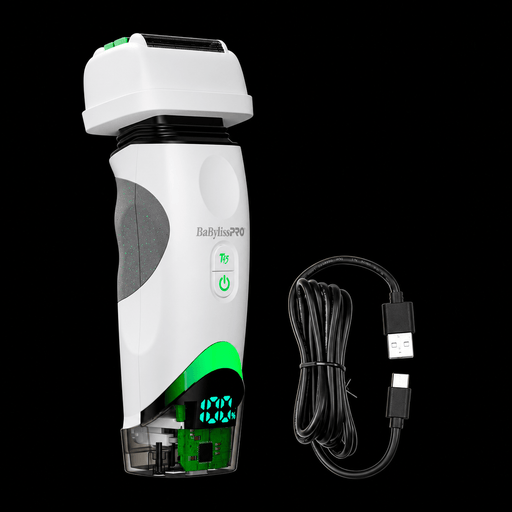 BaBylissPRO x Tomb45 white shaver FXT45FSTW with USB charging cable