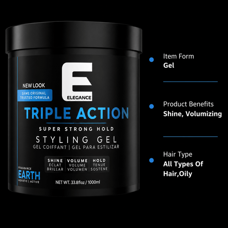 Elegance Triple Action Styling Gel Earth – product benefits