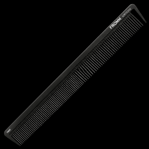 Fromm Limitless 7.5" Carbon Cutting Comb – angled view precision cutting