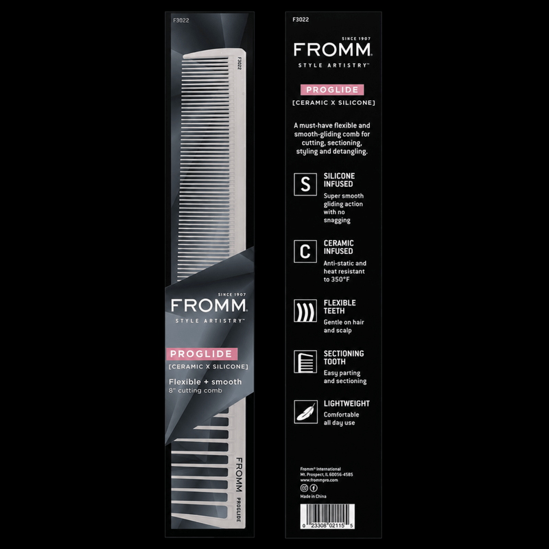 Fromm ProGlide Ceramic & Silicone Cutting Comb – packaging