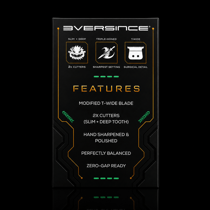 Gamma+ 3versince X-Pro – dual cutter blade system with features listed