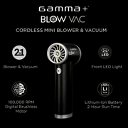 Gamma+ Blow Vac – USB rechargeable with long battery life and powerful airflow