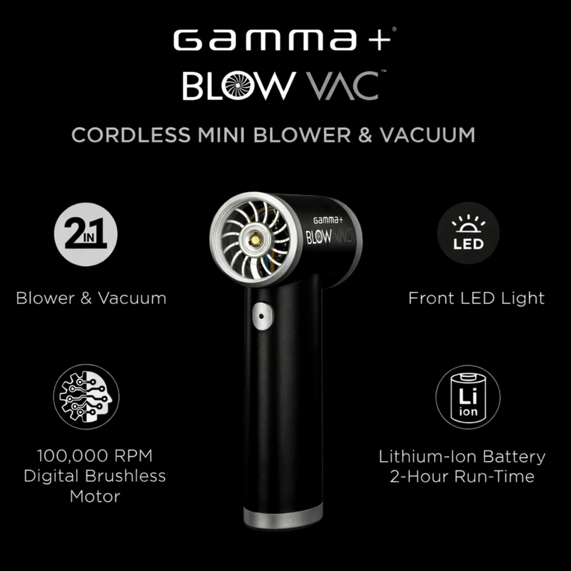 Gamma+ Blow Vac – USB rechargeable with long battery life and powerful airflow