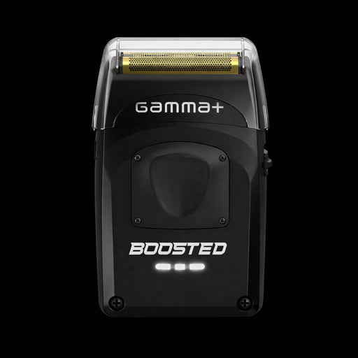 Black shaver with 'GAMMAT' branding on a black background