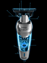 Gamma+ Cyborg Trimmer – blade close-up on black background