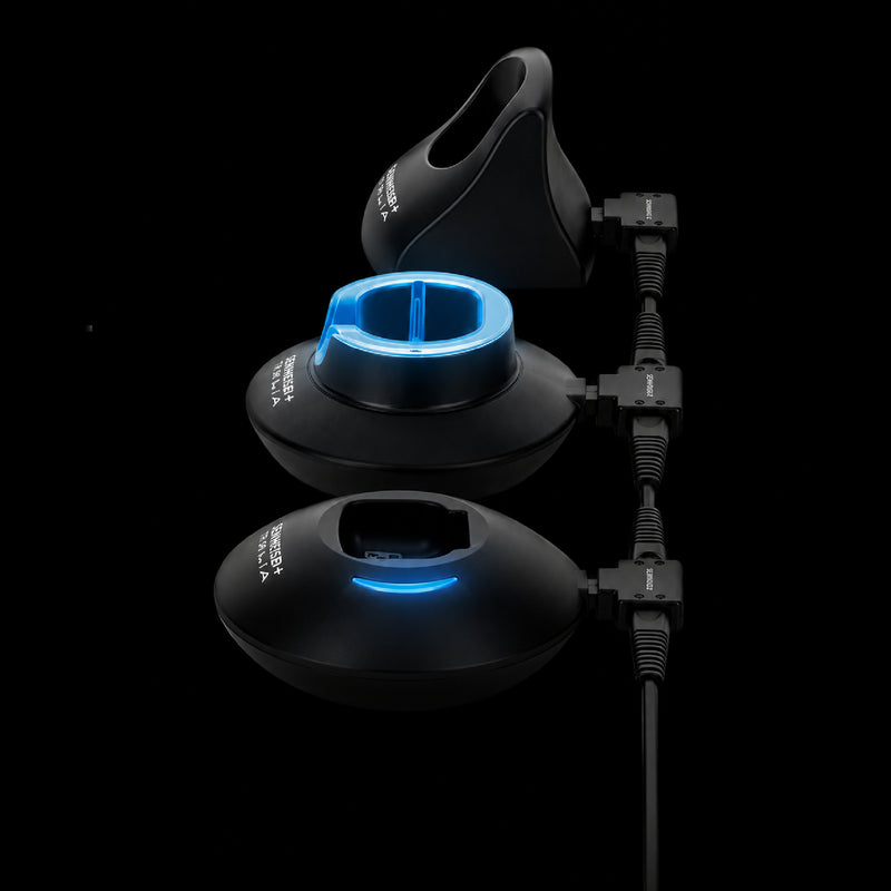 Gamma+ Connect3 charging system charging three barber tools simultaneously