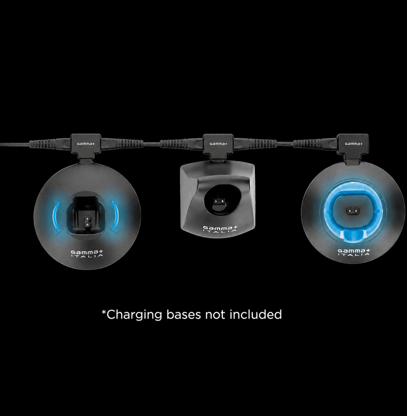 Gamma+ Connect 3 Modular Charging Station – three barber tools charging simultaneously