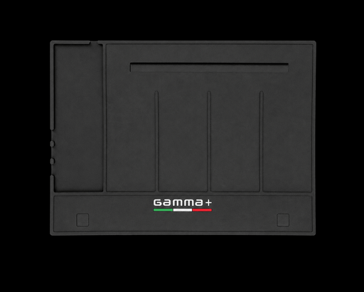 Gamma+ Magnetic Barber Mat and Station Organizer black anti-slip barber workstation mat