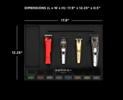 Gamma+ Magnetic Barber Mat dimensions 17.9 x 12.25 x 0.5 inch barber organizer