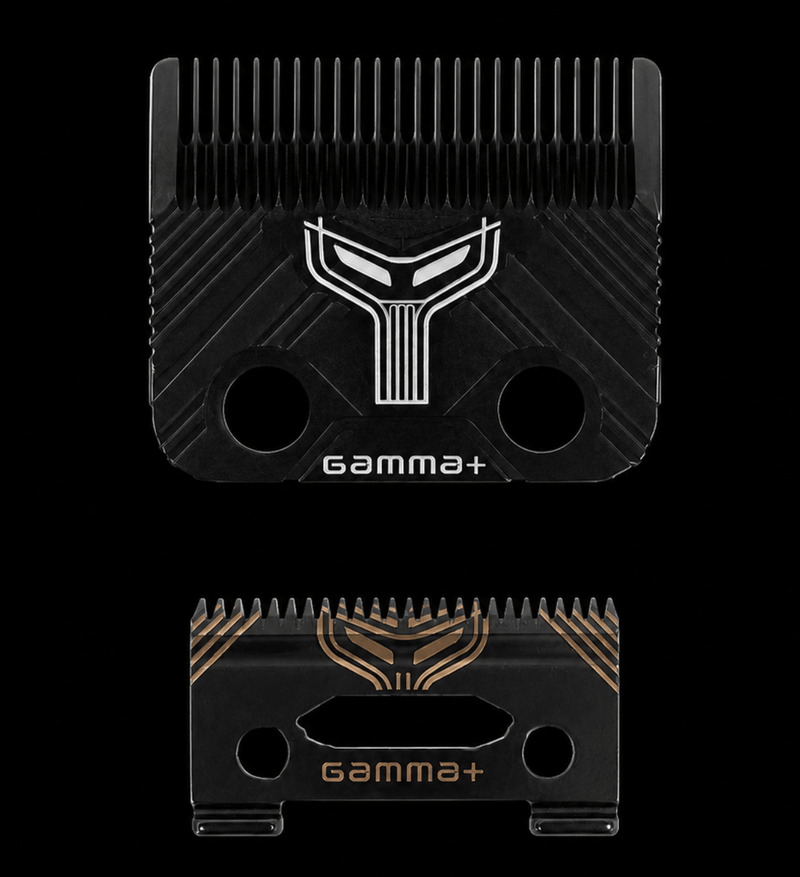 Gamma+ T1000 Echo Fade Blade Set GP540B – two blade heads on white background