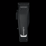 Black hair trimmer with 'Gamma+' branding on a white background