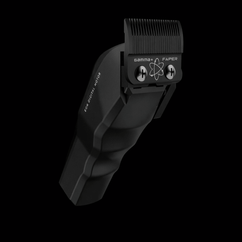 Black grooming tool with brand name on a black background