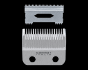 Gamma+ Taper Blade Shallow 2.0 GP539S – front view two metallic blades