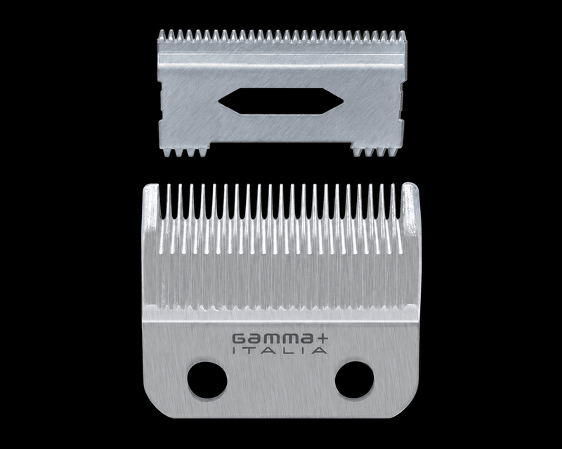 Gamma+ Taper Blade Shallow 2.0 GP539S – front view two metallic blades