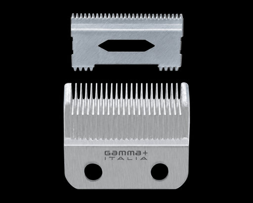 Gamma+ Taper Blade Shallow 2.0 GP539S – front view two metallic blades