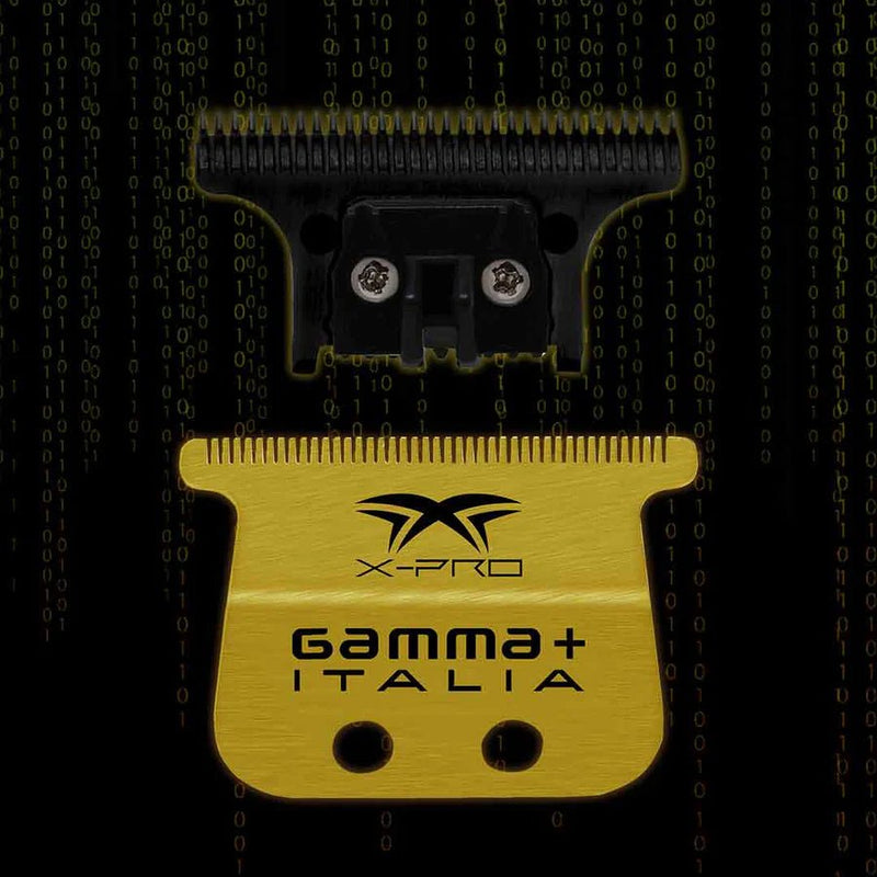 Yellow and black grooming tool with 'Gamma Italia' branding on a dark background